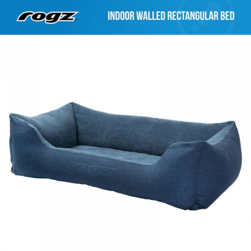 Rogz Indoor Walled Dog Bed Navy