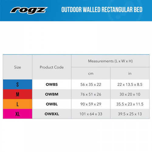 Rogz Outdoor Walled Dog Bed Brown - Image 2