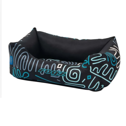 Rogz Graphix Walled Bed Black/ Blue
