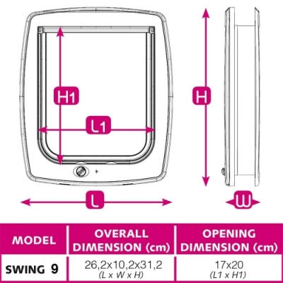 ferplast SWING 9 Вратичка за малки кучета и котки с магнит - Image 3