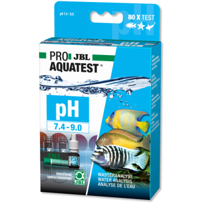 JBL PROAQUATEST pH 7,4-9,0 Бърз тест за определяне на стойностите на pH в диапазона 7,4-9,0 в езера, сладководни и морски аквариуми