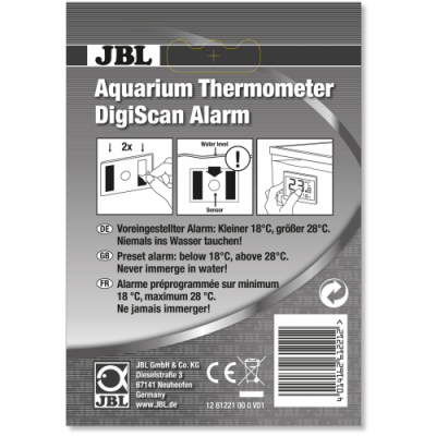JBL Aquarium Thermometer DigiScan Alarm Digital adhesive thermometer for aquarium panes with alarm function - Image 9