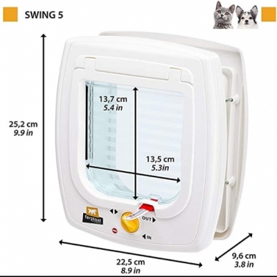 ferplast SWING 1/3/5 - откидная крышка для маленьких собак и кошек — изображение 5
