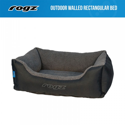 Rogz Outdoor Walled Dog Bed Grey