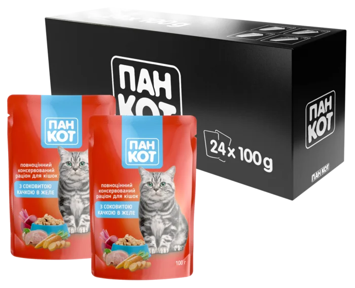 WISE CAT duck in jelly pouch, 100g — изображение 3