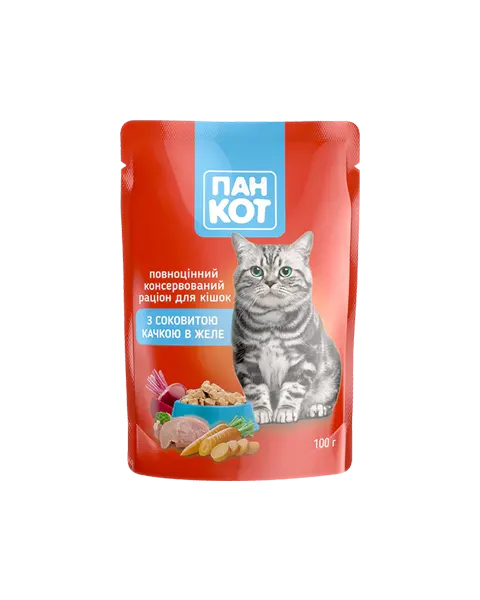 WISE CAT duck in jelly pouch, 100g — изображение 2