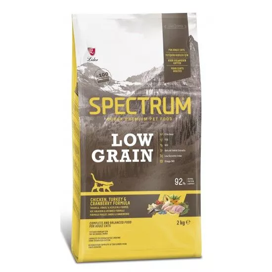 Spectrum Low Grain Chicken, Turkey & Cranberry For Adult Cat — 2 кг