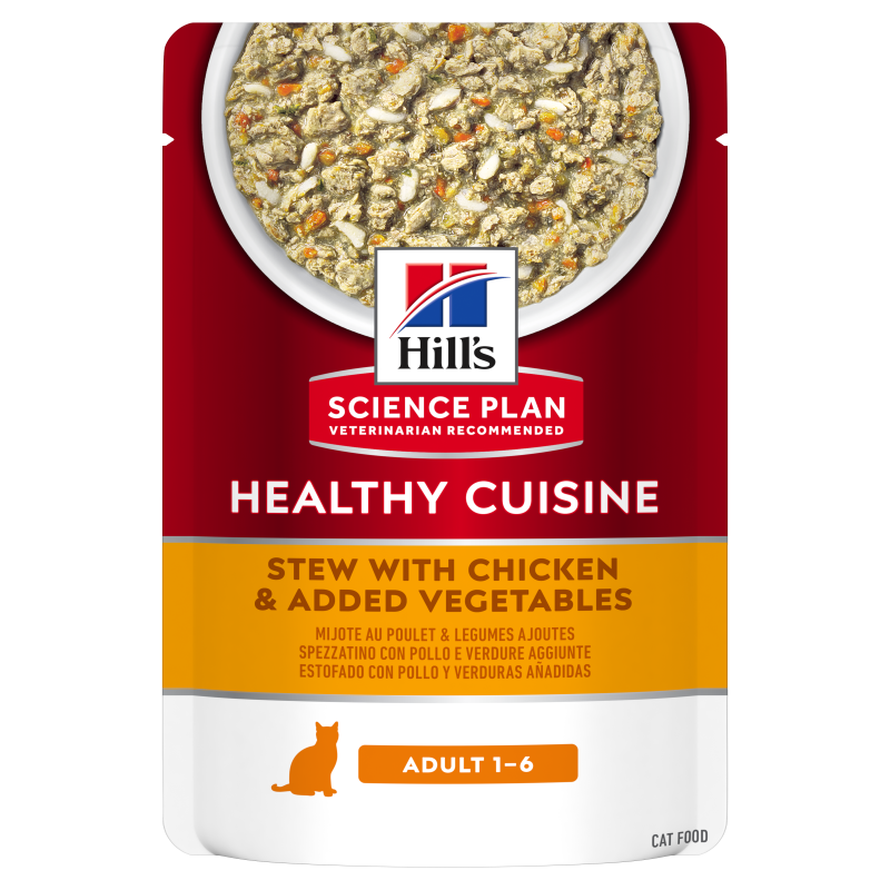 Hill's Science Plan Adult Cat Healthy Cuisine Stew with Chicken & Added Vegetables - 12 x 80 г. — изображение 9