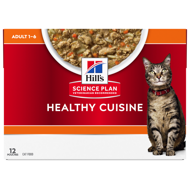 Hill's Science Plan Adult Cat Healthy Cuisine Stew with Chicken & Added Vegetables - 12 x 80 г. — изображение 2
