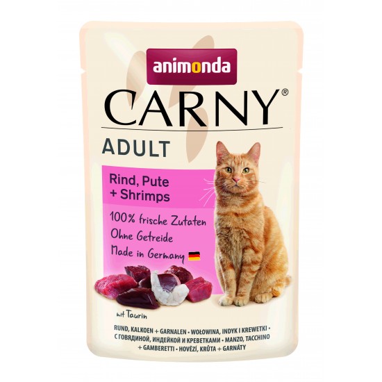 ANIMONDA Carny Pouch Adult говеждо + пуйка + скариди 85 гр.