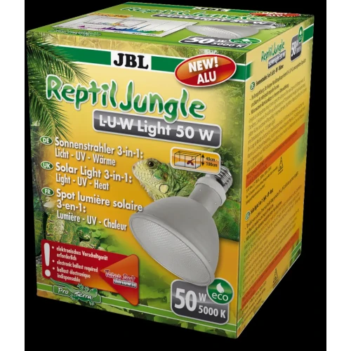 JBL ReptilJungle L-U-W Light alu/ Wide-beam spotlight for rainforest terrariums