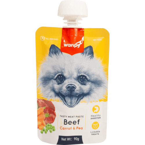 Wanpy Tasty Dog Beef, Carrot & Pea 90g