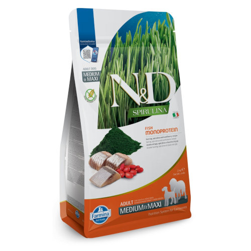 N&D Spirulina Herring & Wolfberry Adult Medium & Maxi dog 7 кг