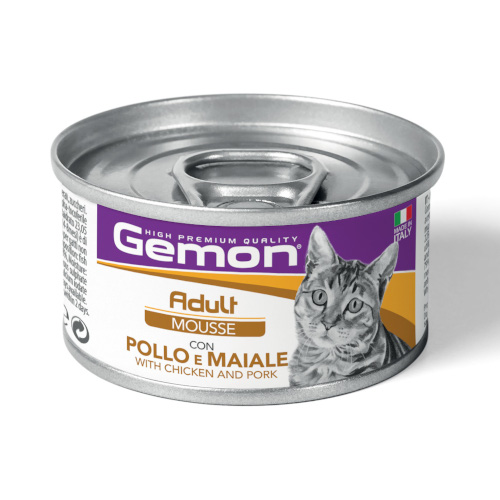 GEMON Cat Adult Mousse with Chicken & Pork, 85гр.