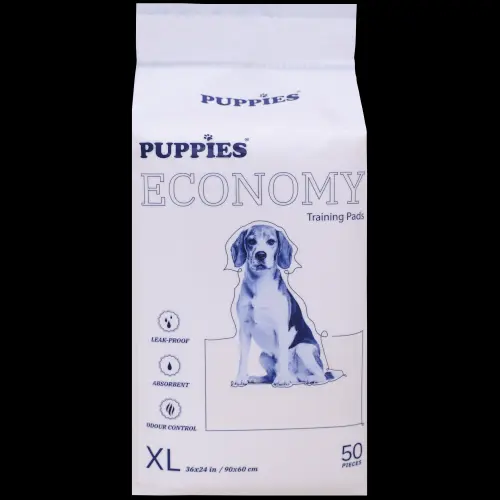 PUPPIES Economy dog pads – size 90×60 cm (XL), 50 pcs. in pack