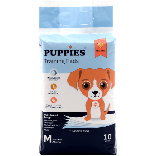PUPPIES Hygiene pads with pheromones for dogs – size S/ M/ L/ XL, 10 pcs. in pack