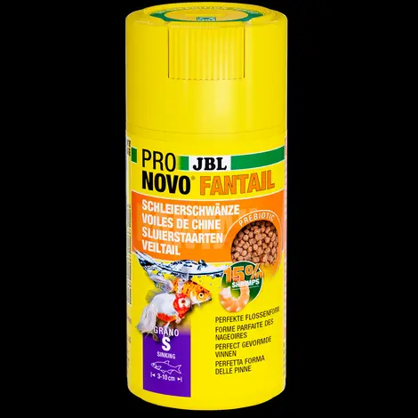 JBL PRONOVO FANTAIL GRANO S Granulated staple food size S for veiltails and other goldfish breeds from 3-10 cm, 100ml