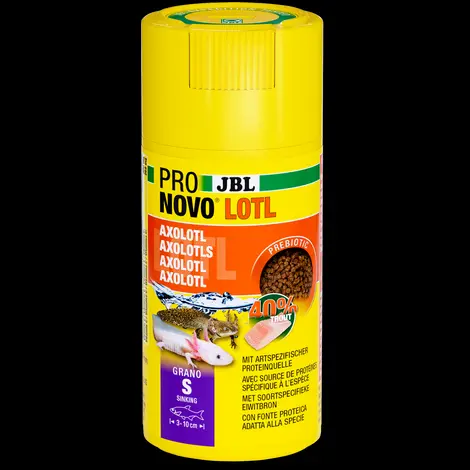 JBL PRONOVO LOTL GRANO S Granulated staple food for small axolotls from 3-10 cm, 100ml