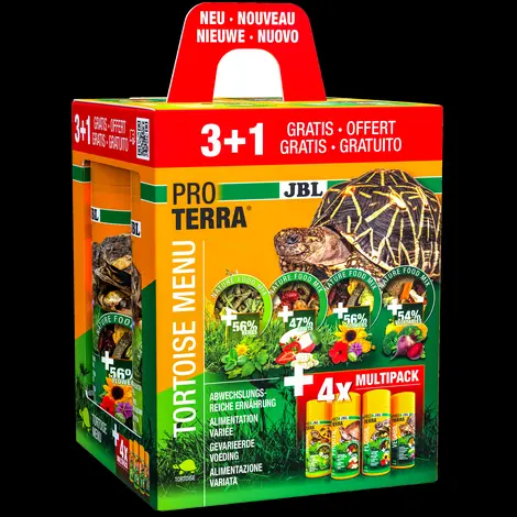 JBL PROTERRA TORTOISE MENU, Ассорти из 4 видов корма для всех черепах