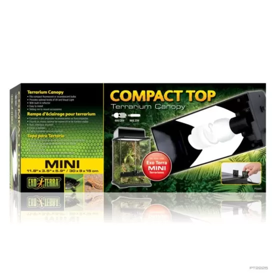 Exo Terra COMPACT TOP Mini / COMPACT FLUORESCENT TERRARIUM CANOPY 30 x 9 x 15 см