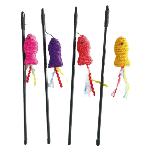 Croci Little Fish Wand Game for Cats – Assorted Subjects