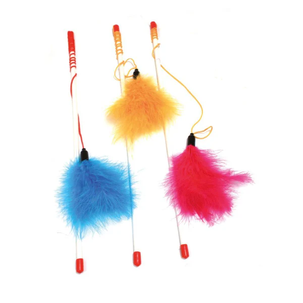 Croci Wand with Feathers Cat Toy