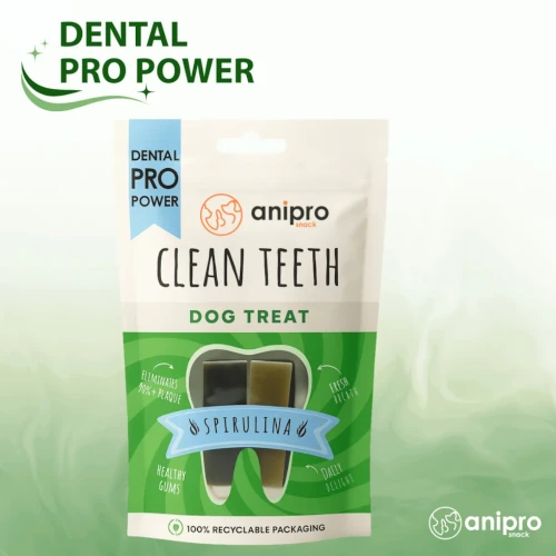 anipro Dental Pro Power dog treat spirulina strips 84g