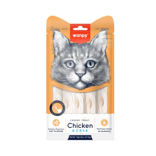 Wanpy Creamy Chicken and crab 5x14g