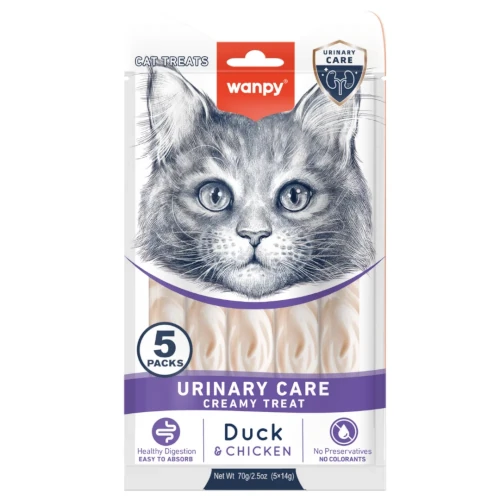 Wanpy Urinary Creamy Cat Treat 5x14g