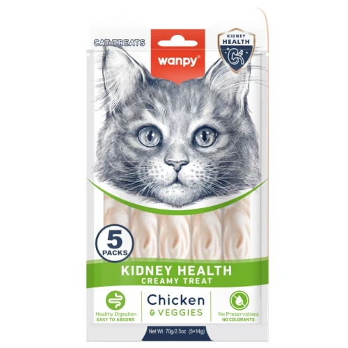 Wanpy Kidney Health Creamy Cat Treat 5x14g