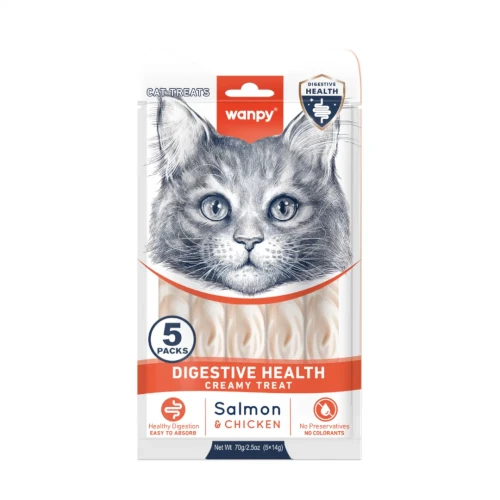 Wanpy Digestive Health Creamy Cat Treat 5x14g