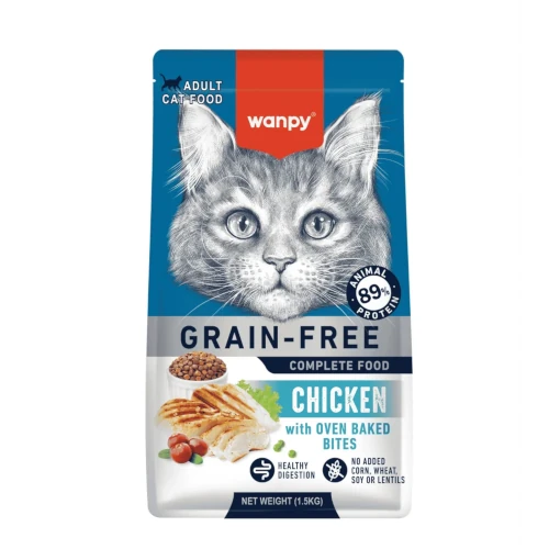 Wanpy Adult cat Grain Free with chicken 1.5kg