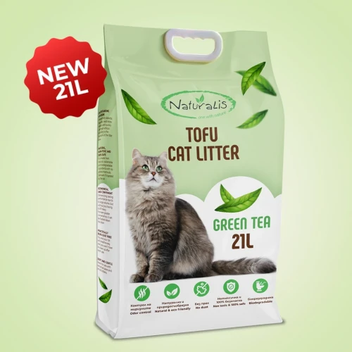Naturalis Tofu Cat Litter Green Tea flavor 21l/ 8kg