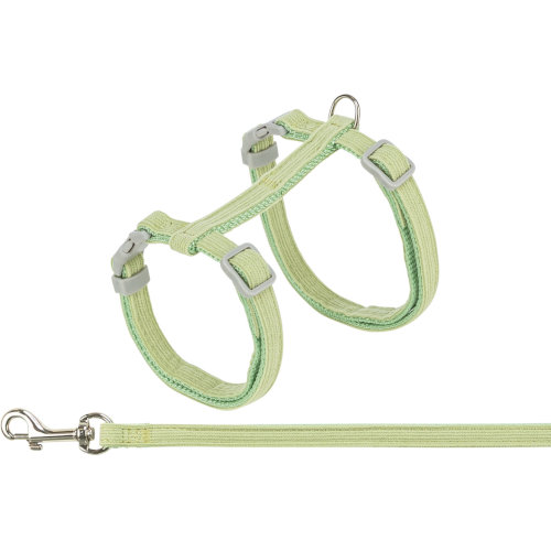Trixie Cat Green Harness with Lead
