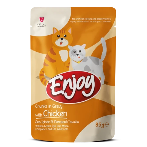 Enjoy Cat Adult Pouch Chicken in Gravy 85 g